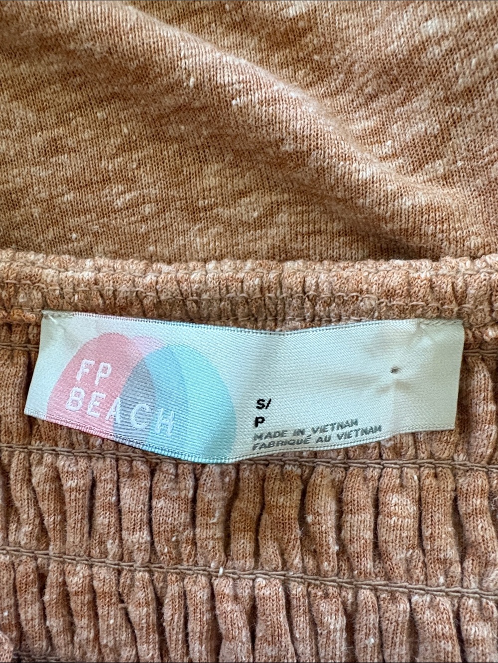 Free People Smocked Wide-Leg Jumpsuit in Rust Brown - Picture 3 of 3